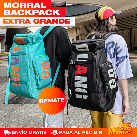 Morral Backpack Extra Grande Diseño Moderno – Negro