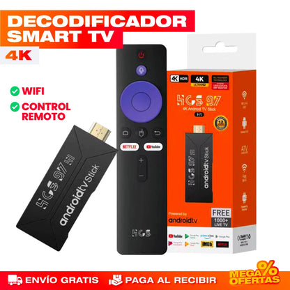 Decodificador Smart TV con Control Remoto