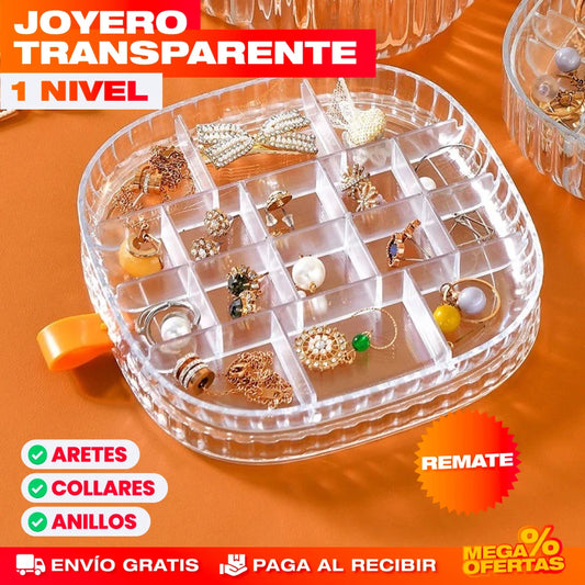 Joyero Transparente de 1 Nivel