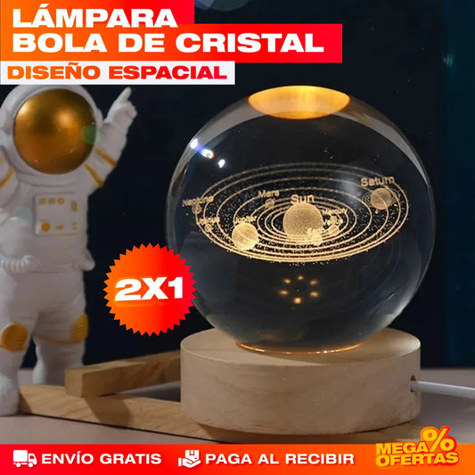 Lámpara Bola de Cristal LED 3D – Promo 2x1