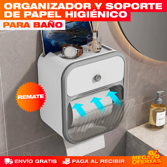 Organizador y Soporte de Papel Higiénico para Baño