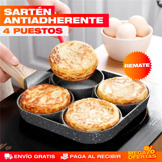 Sartén Antiadherente de 4 Puestos