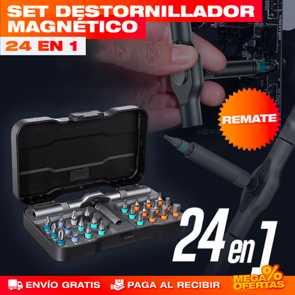 Set Destornillador Magnético 24 en 1