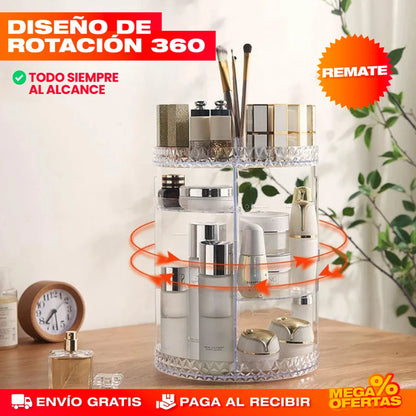 Organizador Giratorio 360° de Maquillaje