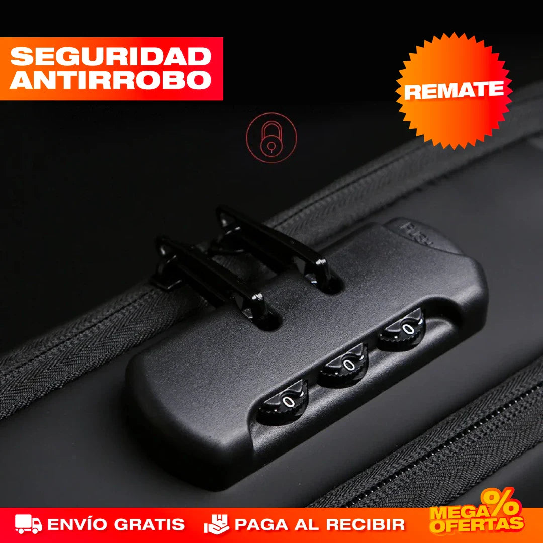 Bolso Manos Libres Antirrobo con Carga USB Impermeable
