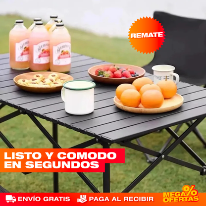 Mesa de Camping para 4 Puestos