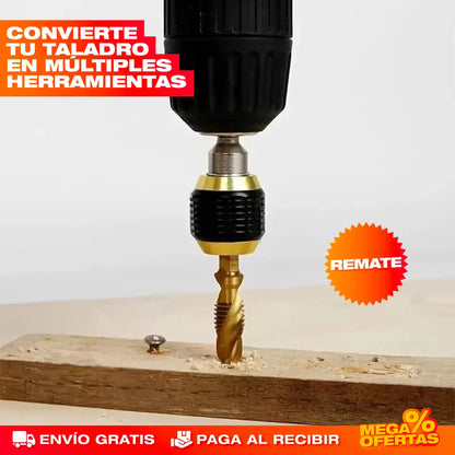 Acople Adaptador Hexagonal con Cambio Rápido para Brocas