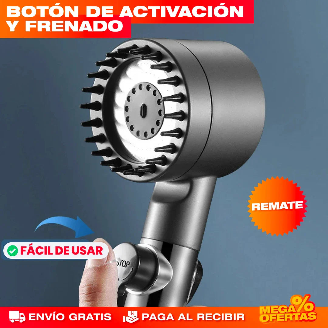Cabezal de Ducha Potente y Ahorrador