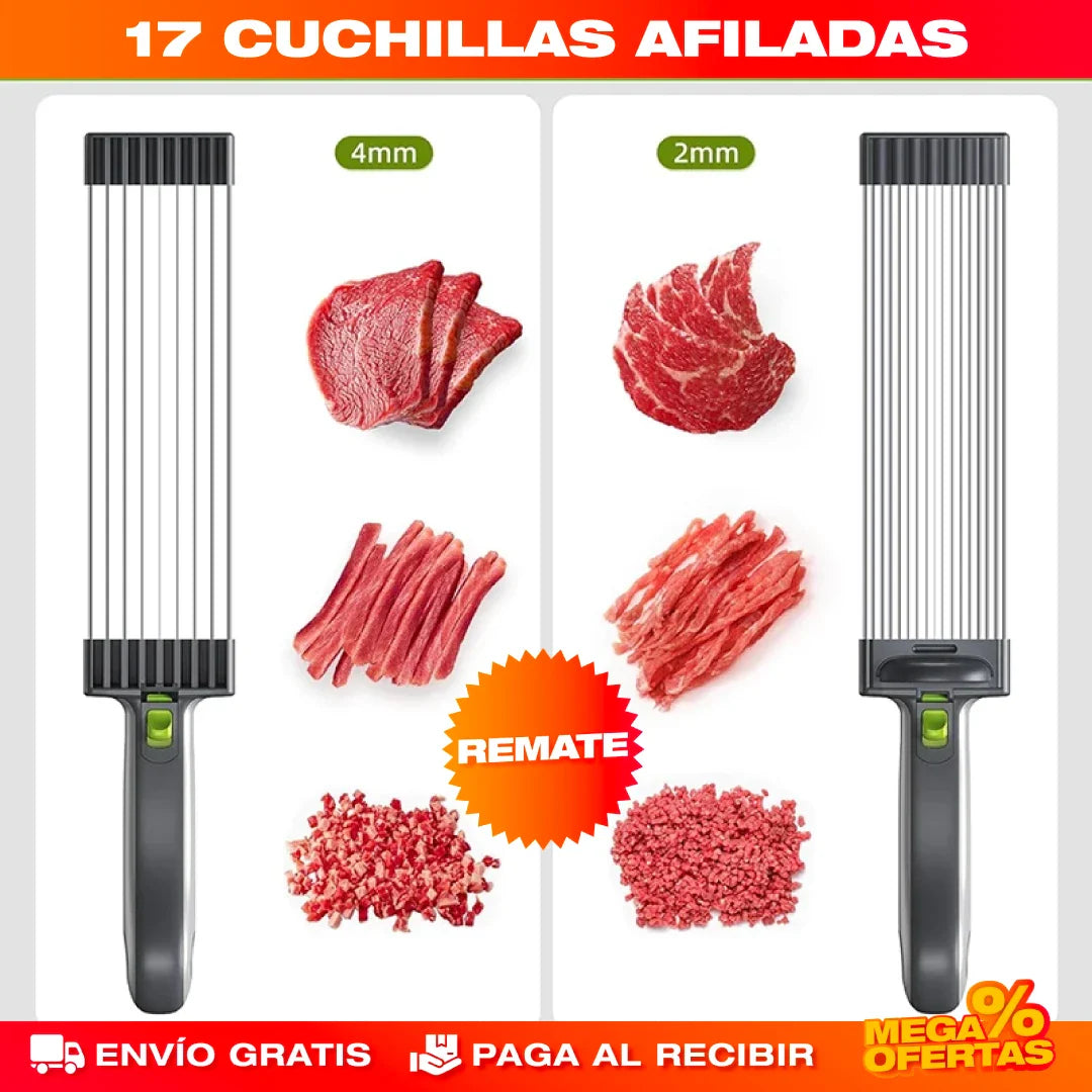 Rebanador de Carne Manual de Acero Inoxidable