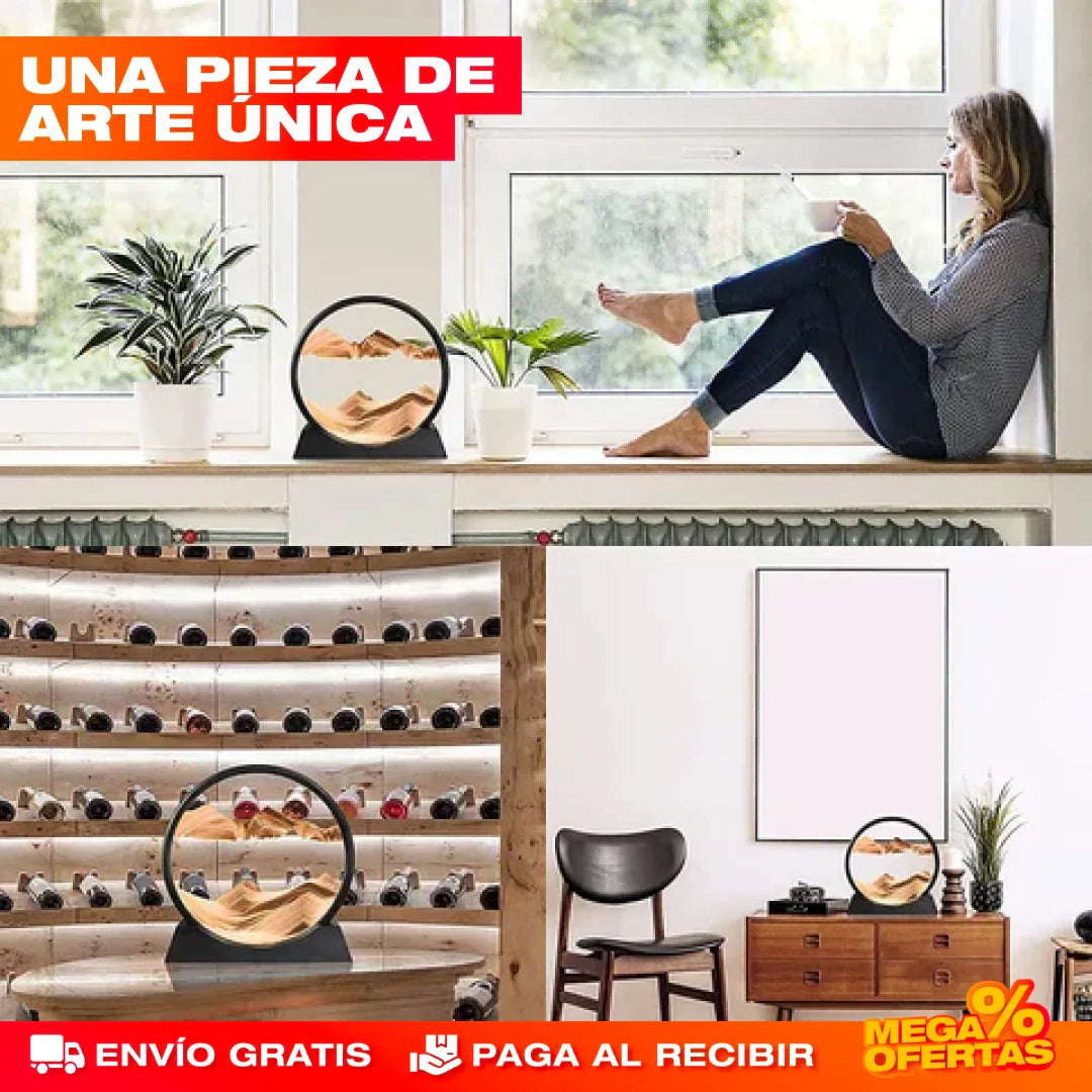 Lámpara Reloj de Arena 3D