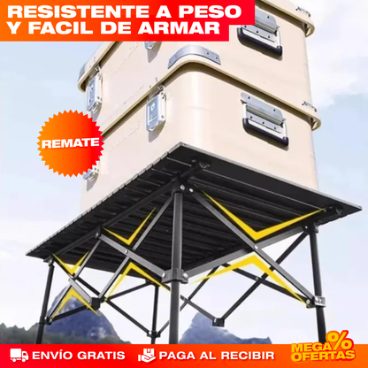 Mesa de Camping para 4 Puestos