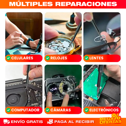 Kit Mini Destornillador Magnético 44 en 1