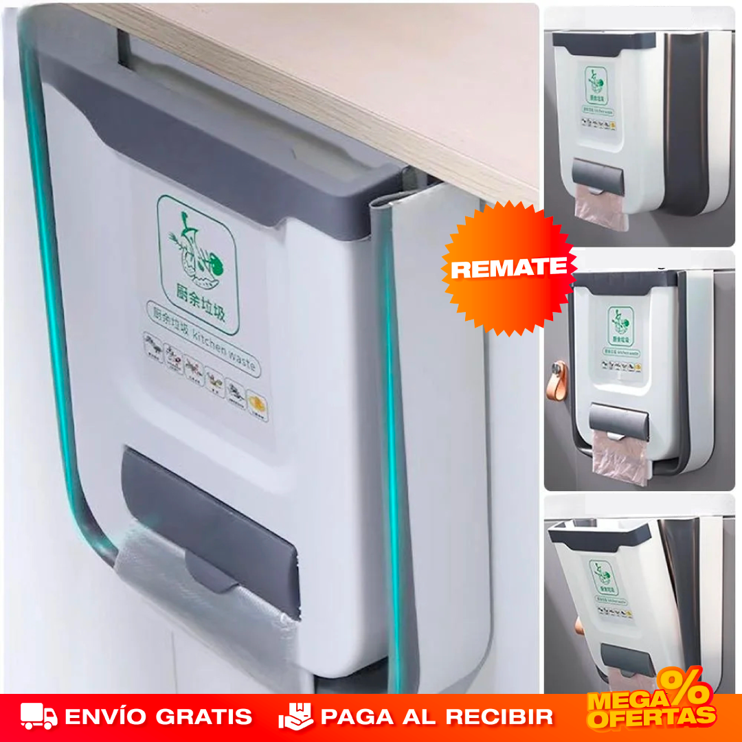 Papelera Plegable Premium con Dispensador