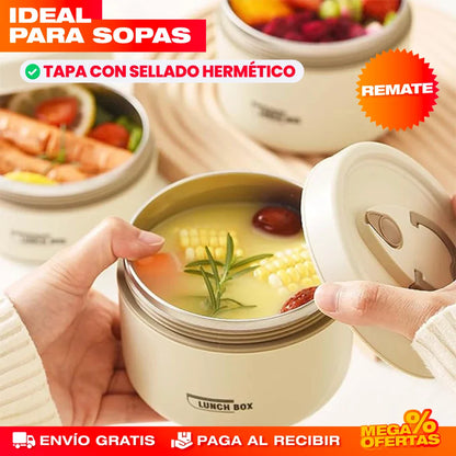 Portacomidas y Lonchera Térmica – Set x4