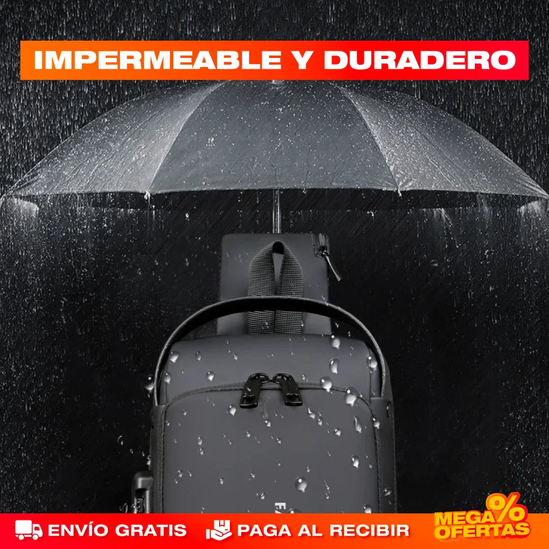 Bolso Manos Libres Antirrobo con Carga USB Impermeable