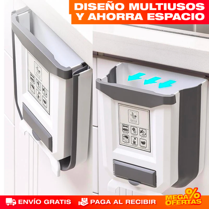 Papelera Plegable Premium con Dispensador