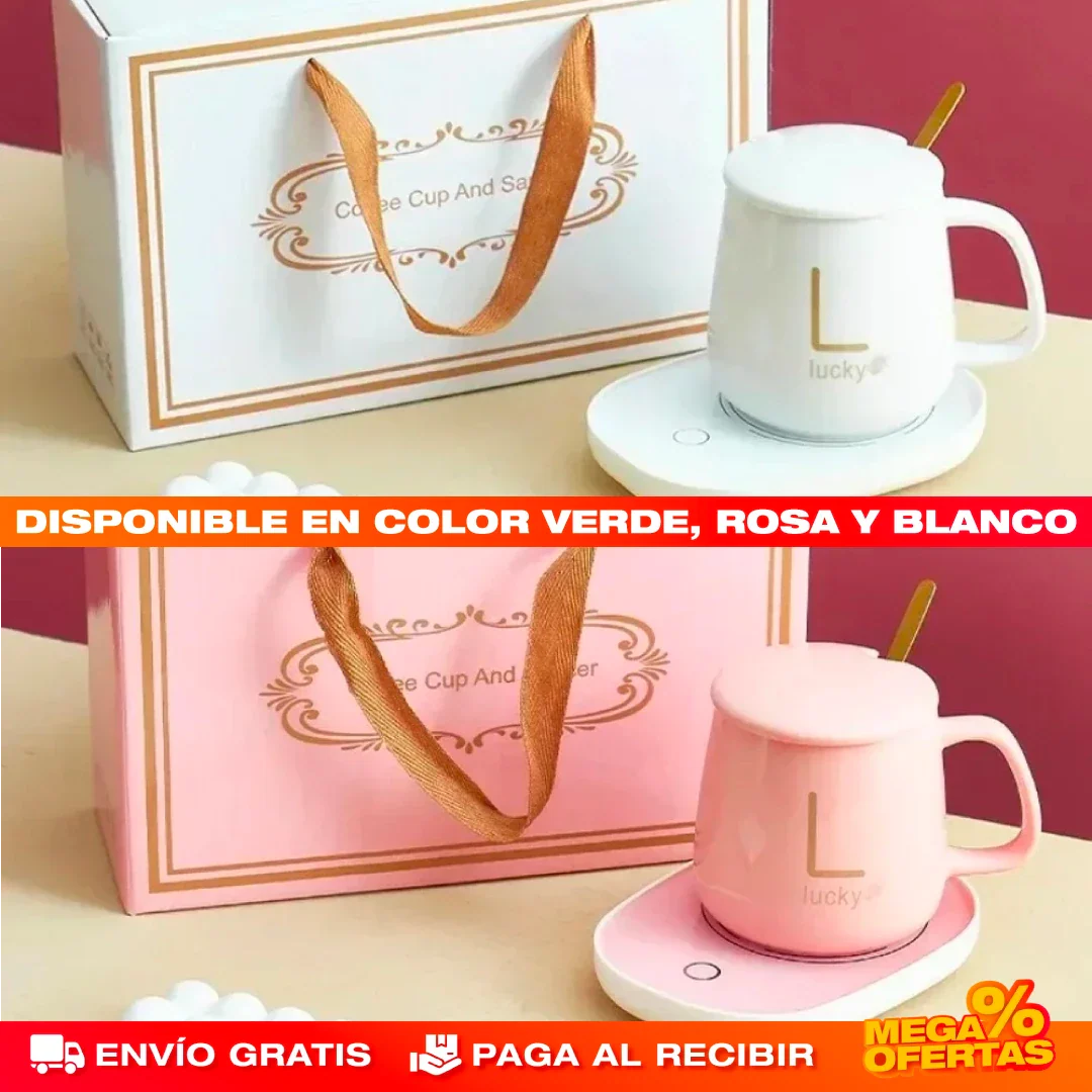 Set Taza Calentador de Lujo
