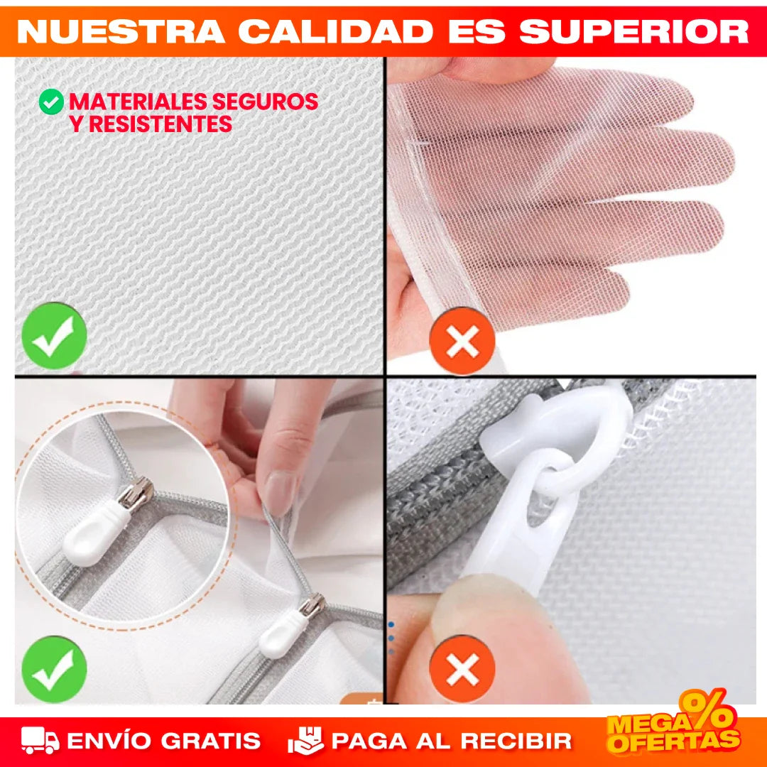 Bolsas de Malla Fina para Lavandería – Set x8
