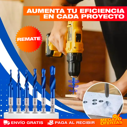 Brocas de Titanio Profesionales 3 en 1 – Set 6 Piezas Promo 2x1