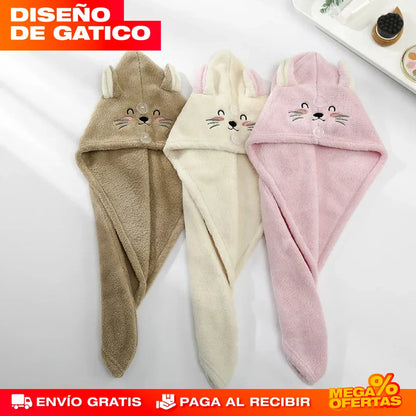 Toalla Gorro de Secado para Cabello – Promo 2x1