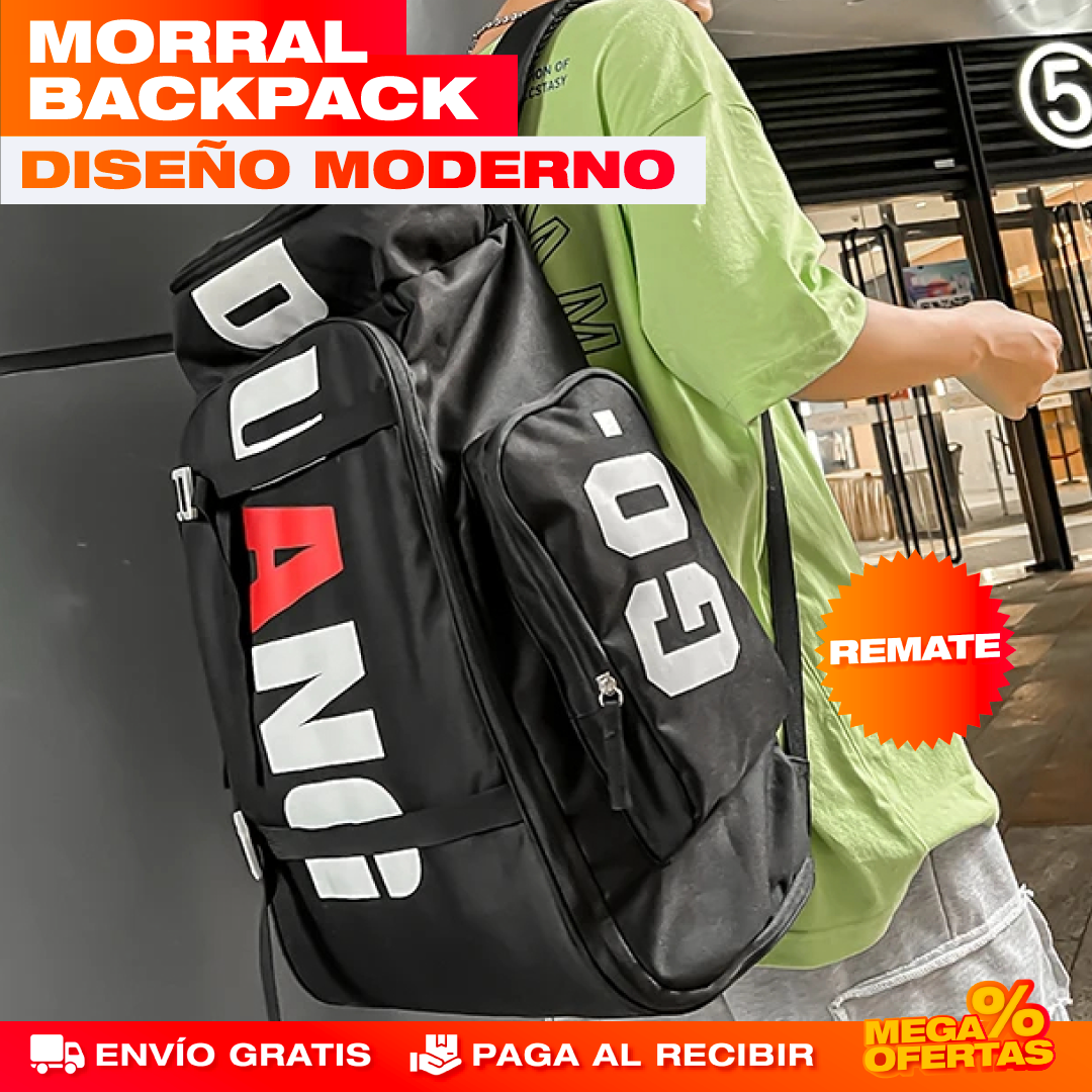 Morral Backpack Extra Grande Diseño Moderno – Negro