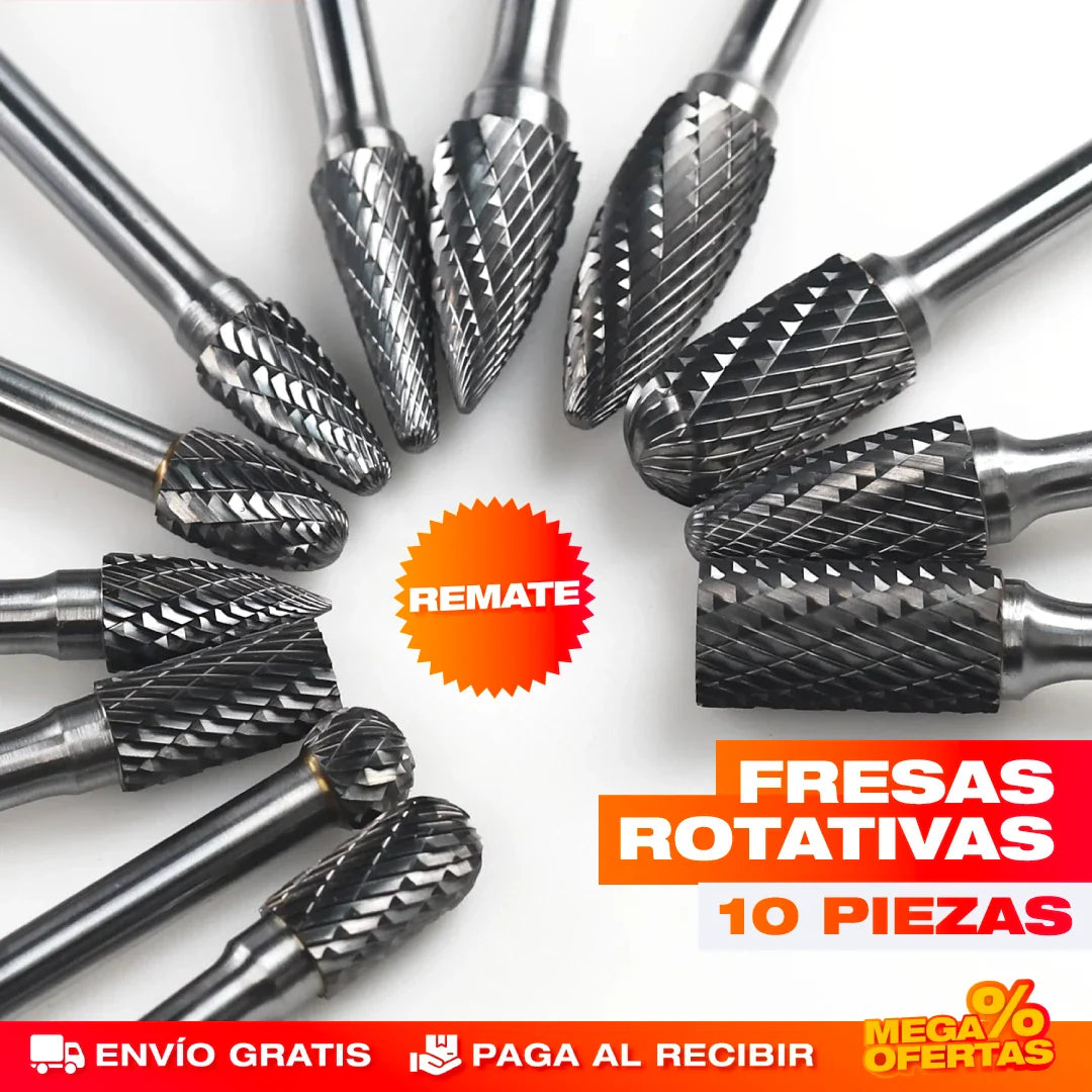 Brocas y Fresas de Carburo – Set x10