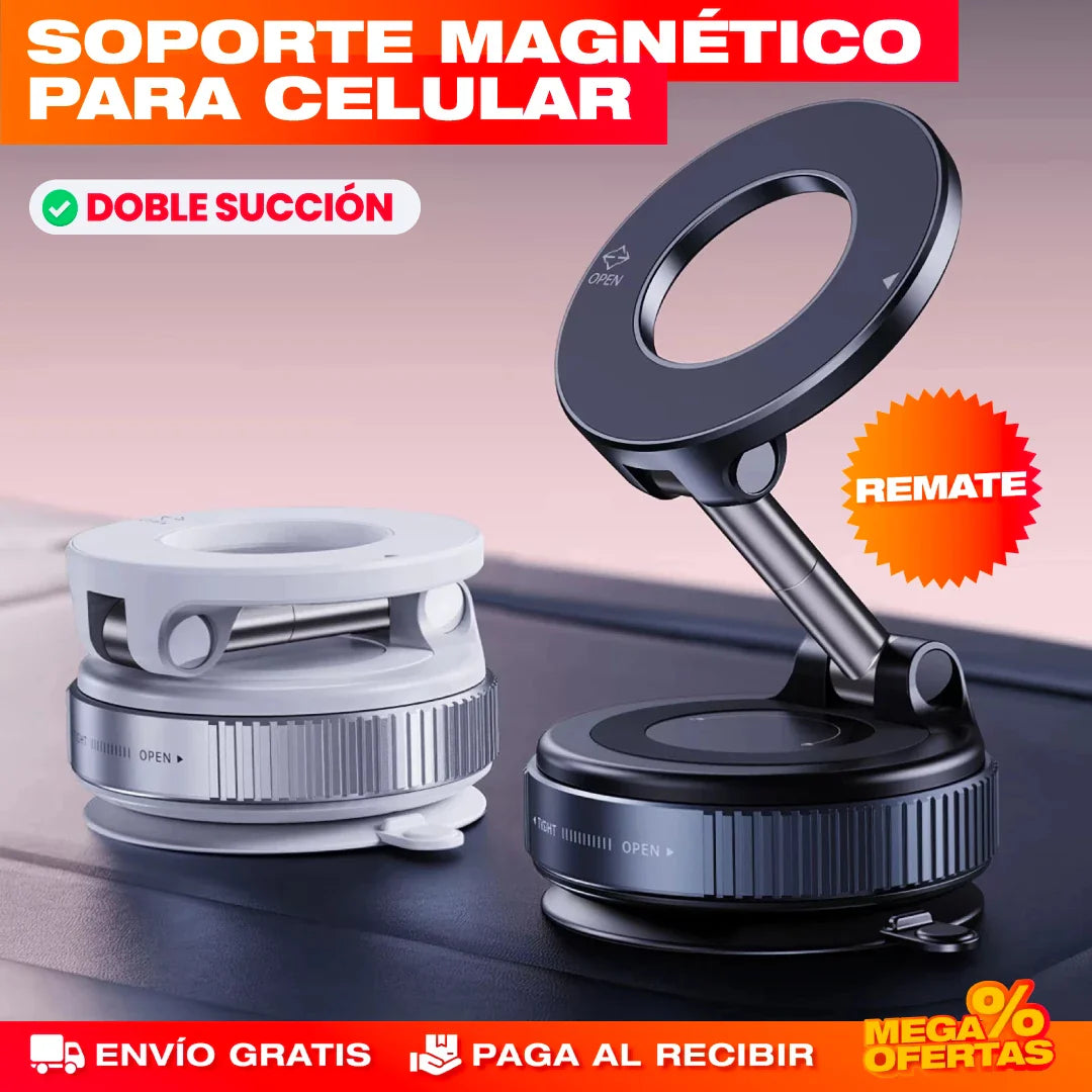 Soporte Magnético para Teléfono con Succión