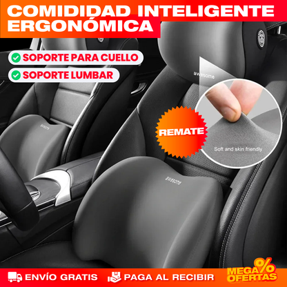 Kit de Soporte Lumbar de Espuma Viscoelástica