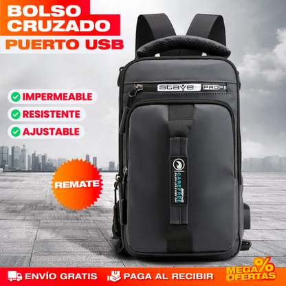 Bolso Cruzado con Puerto USB