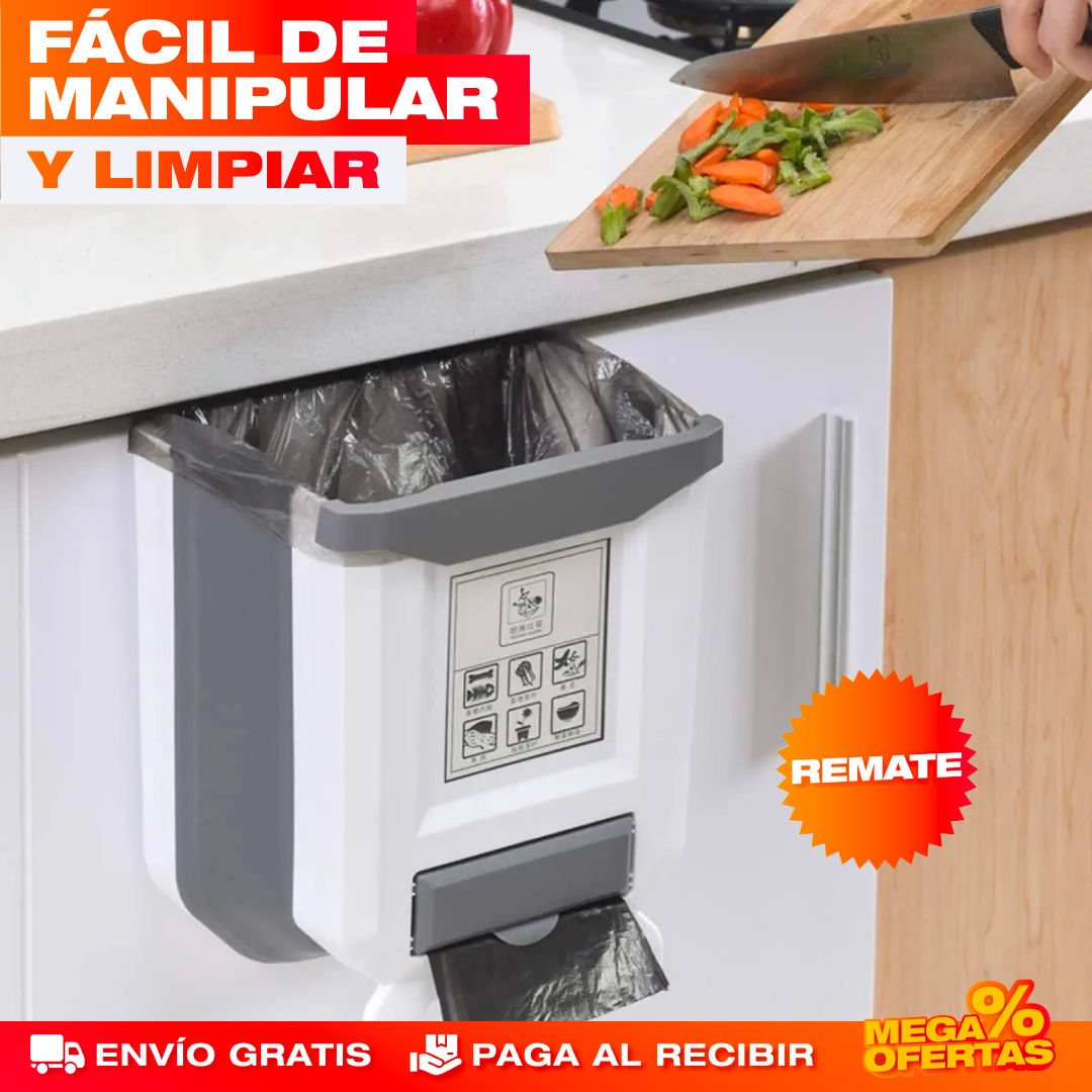 Papelera Plegable Premium con Dispensador