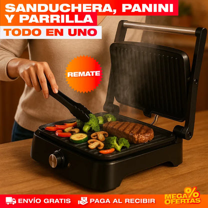 Parrilla Sanduchera Eléctrica Sokany