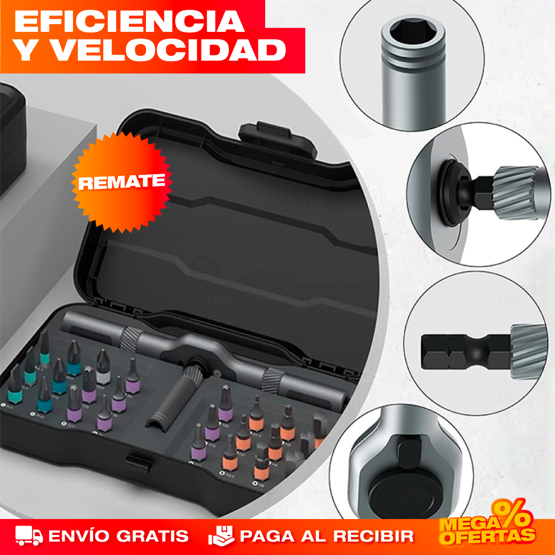 Set Destornillador Magnético 24 en 1