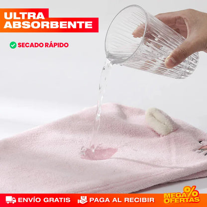 Toalla Gorro de Secado para Cabello – Promo 2x1