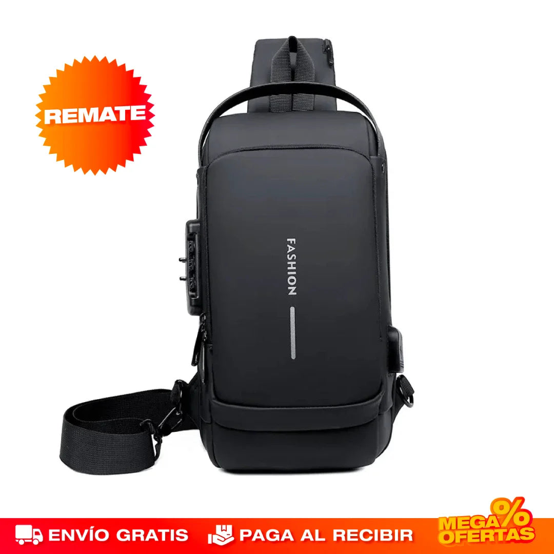 Bolso Manos Libres Antirrobo con Carga USB Impermeable