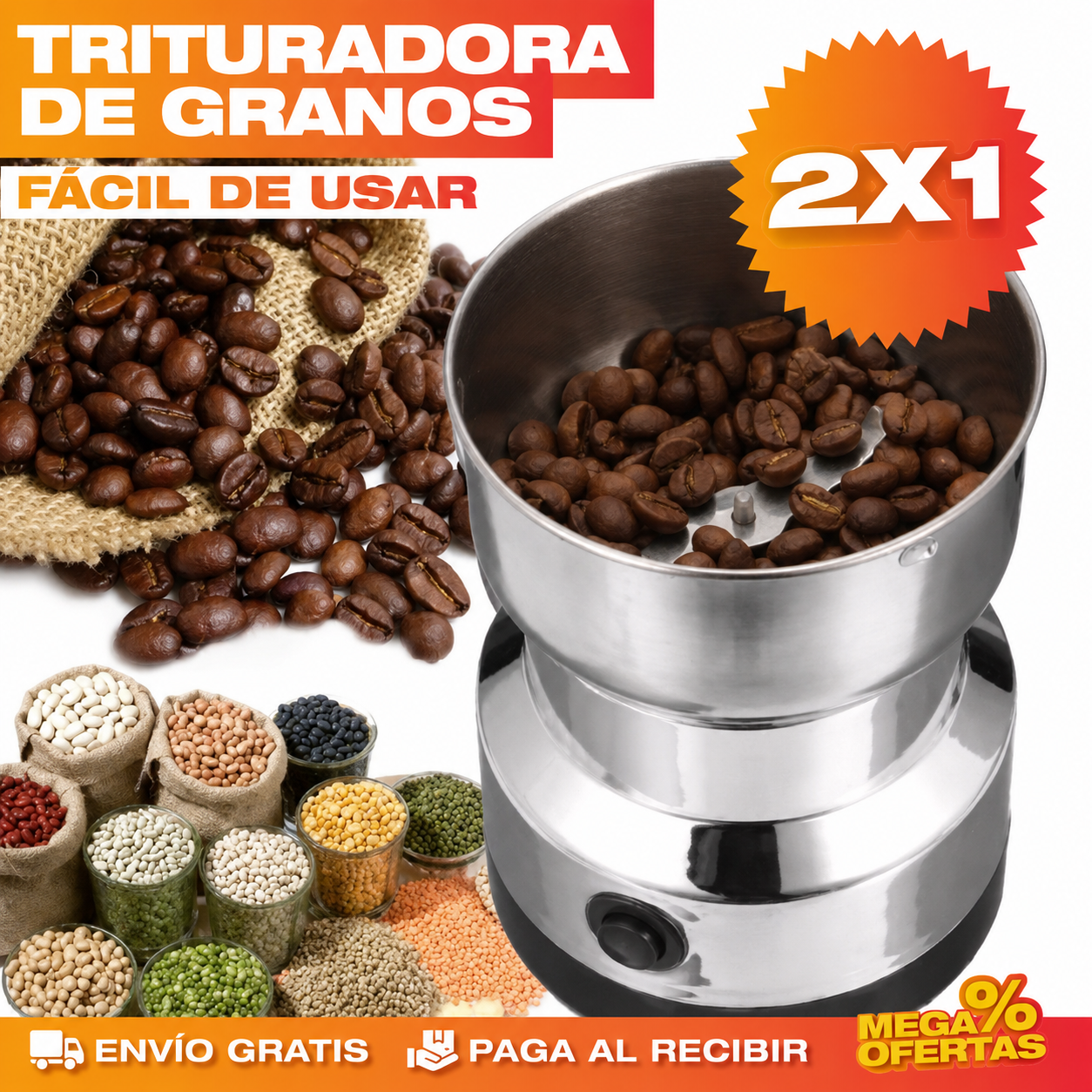 Trituradora Multifuncional Eléctrica para el Hogar – Promo 2x1