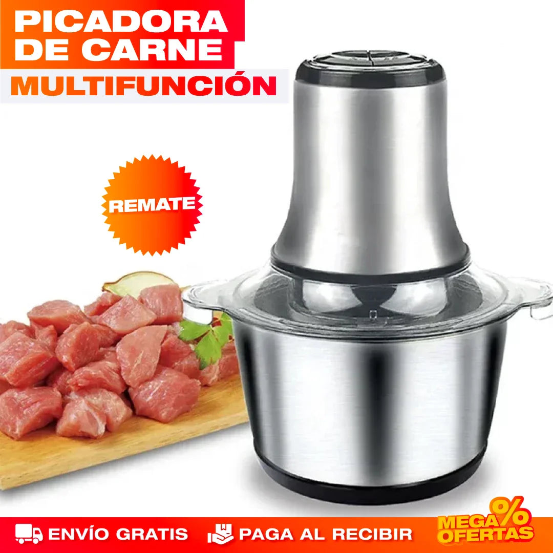 Molino Picador Eléctrico Acero Inoxidable 2 Litros – Tamaño Grande