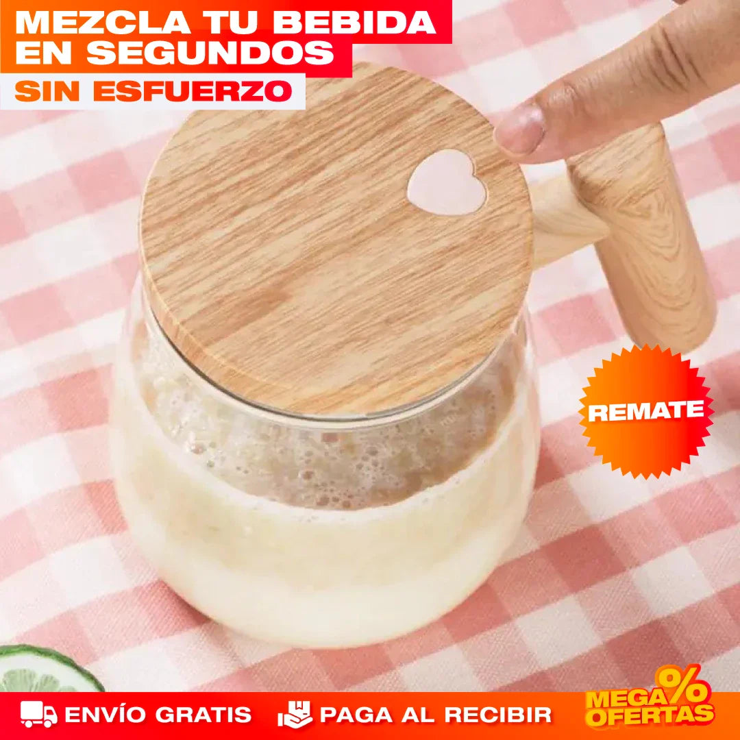 Mug Mezclador de Vidrio Recargable – Alta Calidad