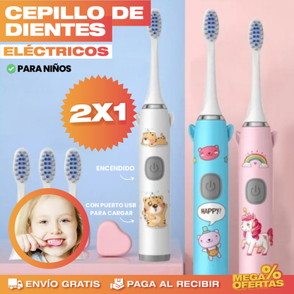 Cepillo de Dientes Eléctrico para Niños – Promo 2x1