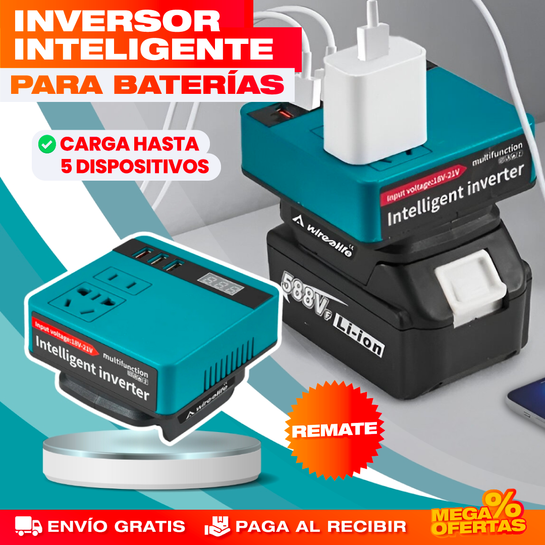 Inversor para Baterías Portable