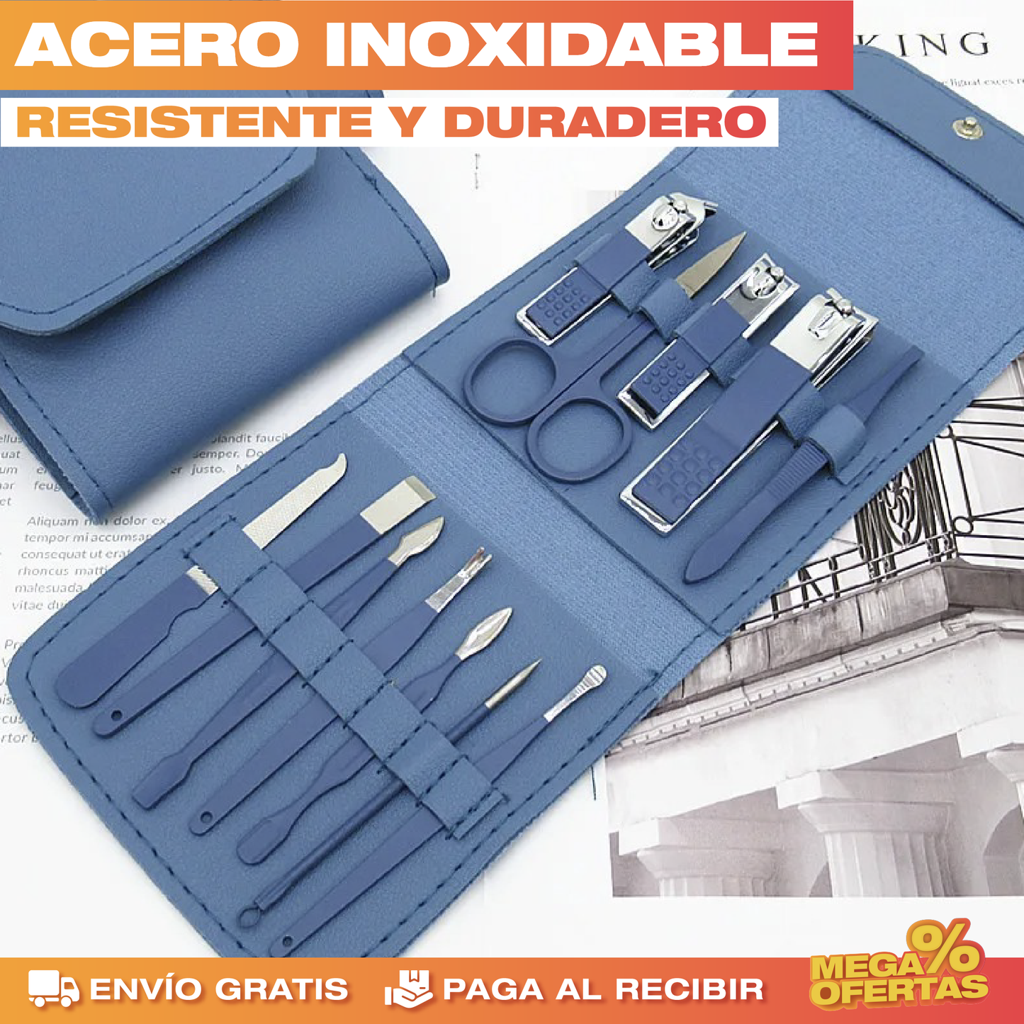 Set de Cortaúñas Profesional para Manicura y Pedicura – Promo 2x1