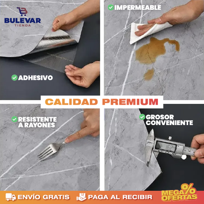 Láminas PVC Mármol Adhesivas – Promo 3x1