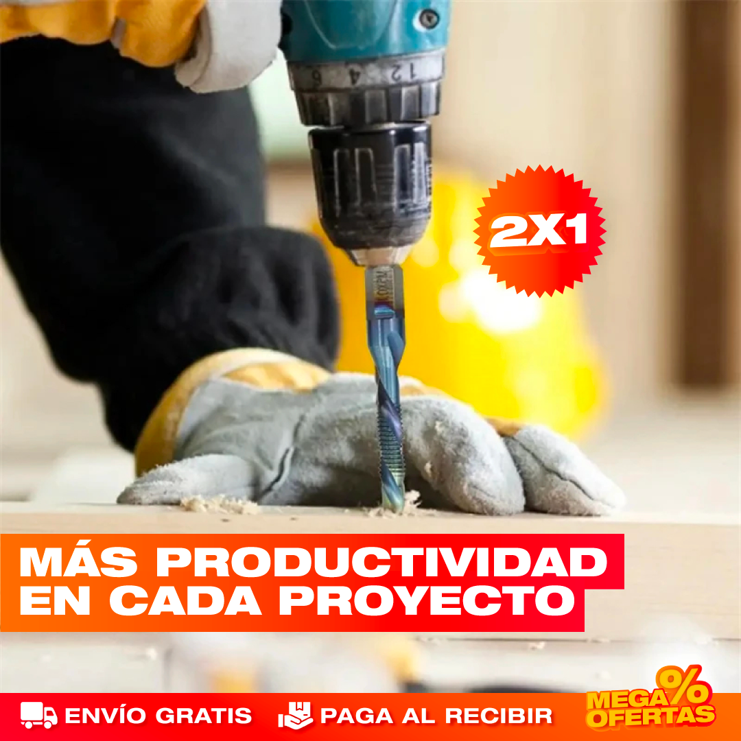 Brocas de Titanio Profesionales 3 en 1 – Set 6 Piezas Promo 2x1