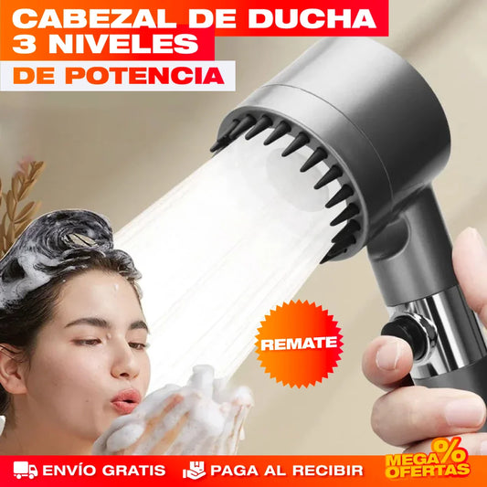 Cabezal de Ducha Potente y Ahorrador