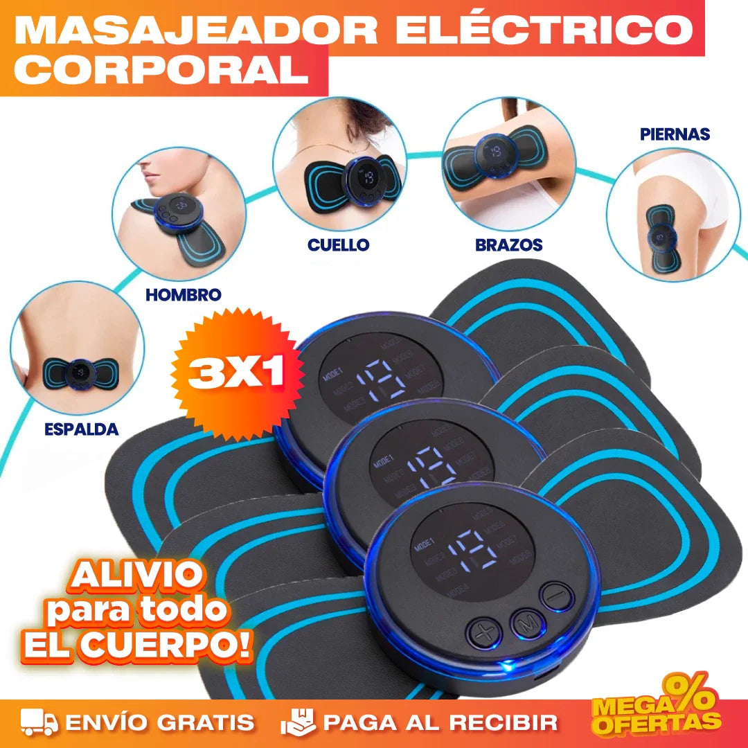 Masajeador Eléctrico Corporal – Promo 3x1