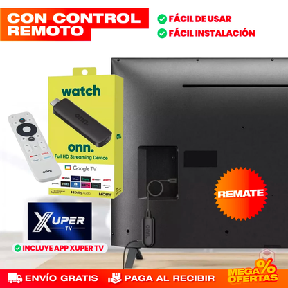 Convertidor Smart TV con Control Remoto – Google XUPER TV