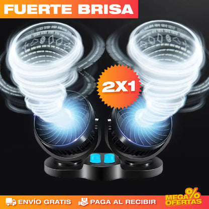 Ventilador de Doble Cabeza para Vehículo – Promo 2x1