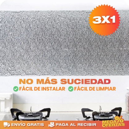 Papel Aluminio Adhesivo de Cocina – Promo 3x1