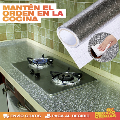 Papel Aluminio Adhesivo de Cocina – Promo 3x1
