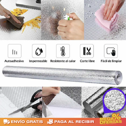 Papel Aluminio Adhesivo de Cocina – Promo 3x1