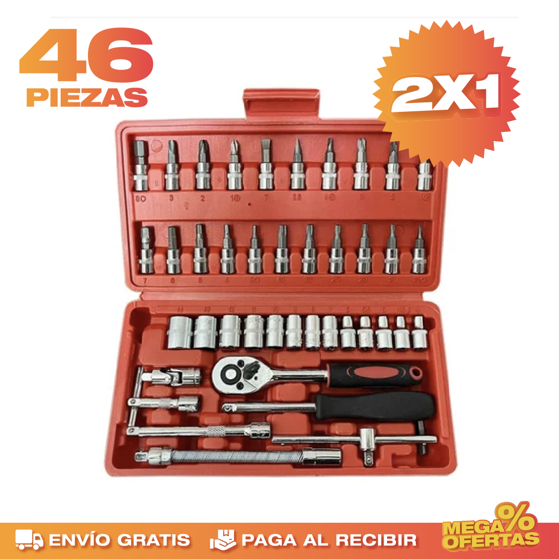 Set de Herramientas 46 Piezas – Promo 2x1